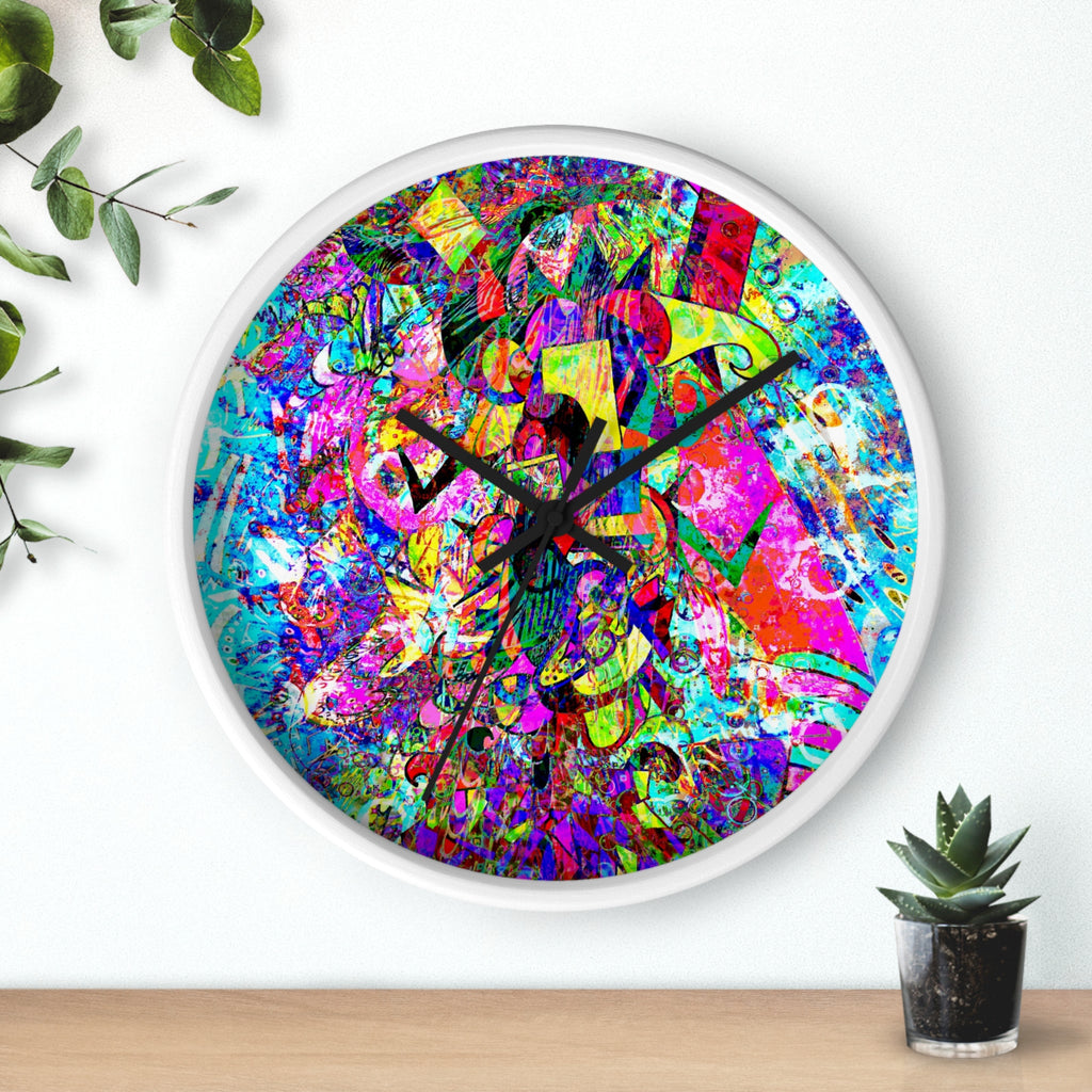 Love Monster - Psychedelic Abstract Wall Clock — Vibrant Colorful Art Clock