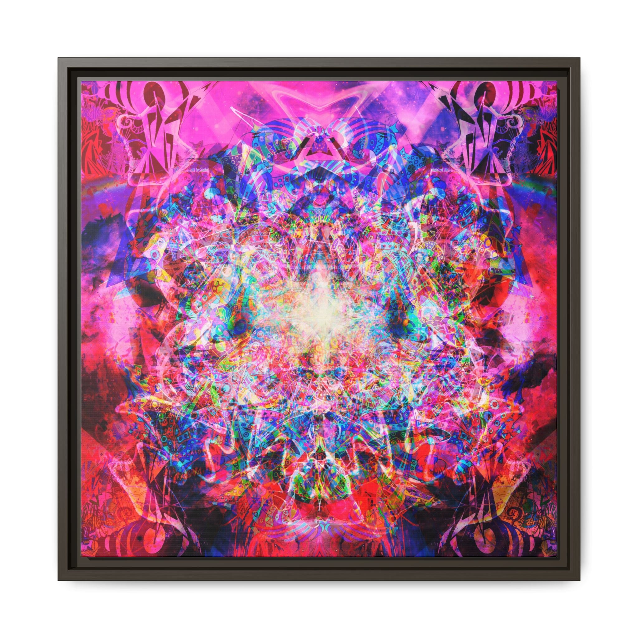 Arashaya Framed Canvas — Vibrant Psychedelic Wall Art
