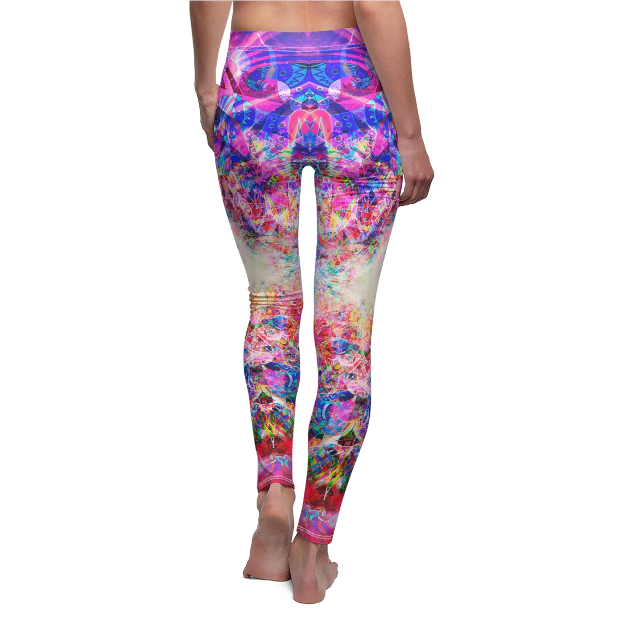 Arashaya - Psychedelic Tie-Dye Women’s Leggings — Vibrant All-Over Print Yoga & Casual Wear