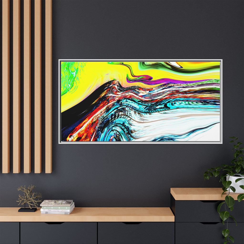 Slip And Slide Matte Canvas Framed Wall Art