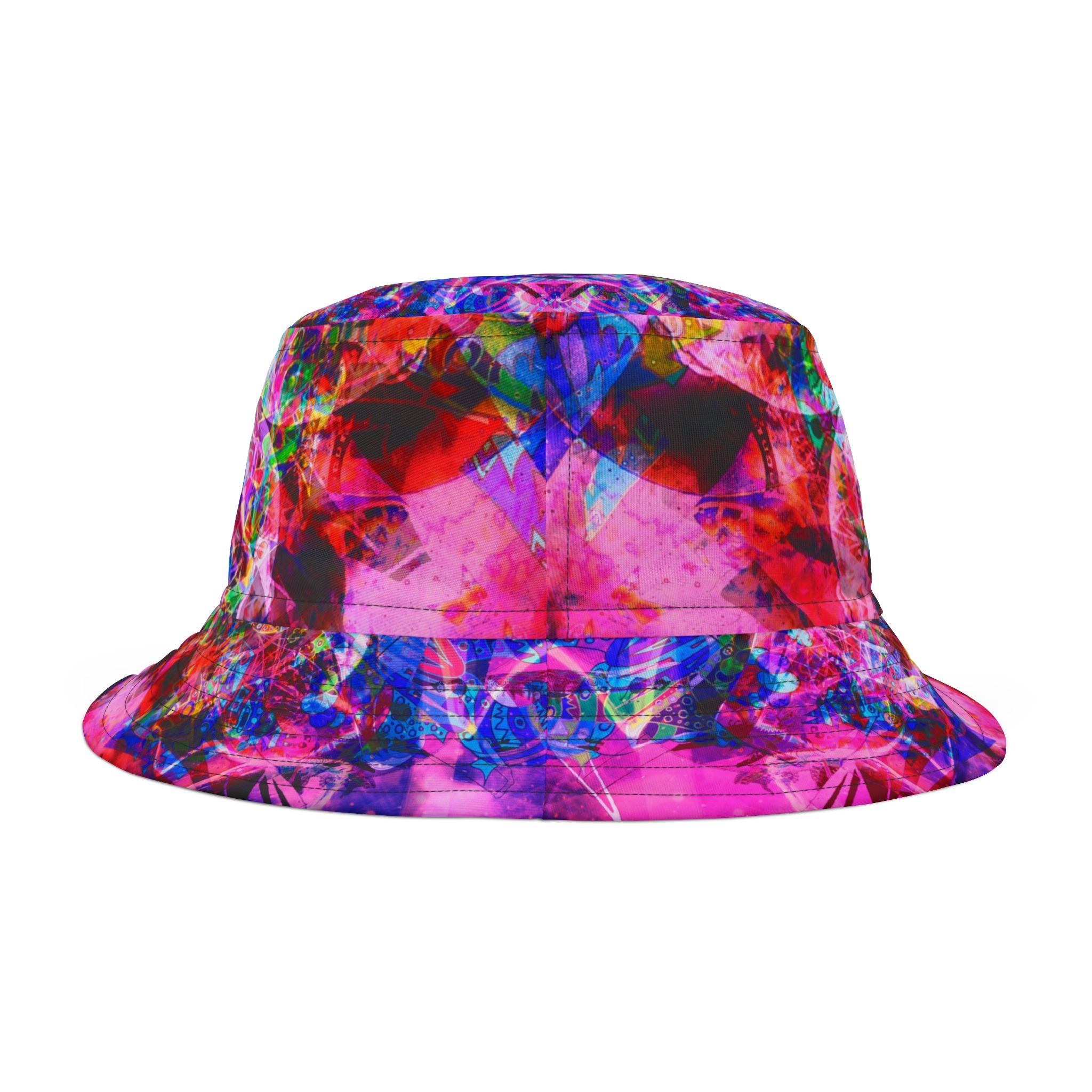 Arashaya Bucket Hat — Vibrant Abstract AOP Sun Hat