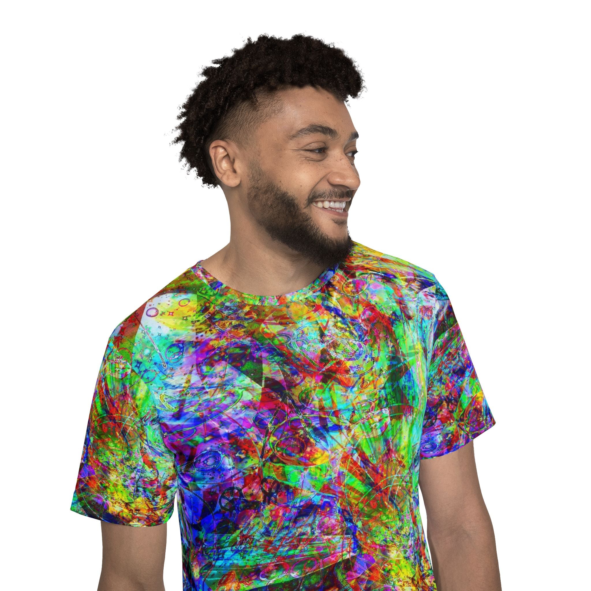 Barfing Beautifully - Abstract Neon Splash Men's Sports Jersey