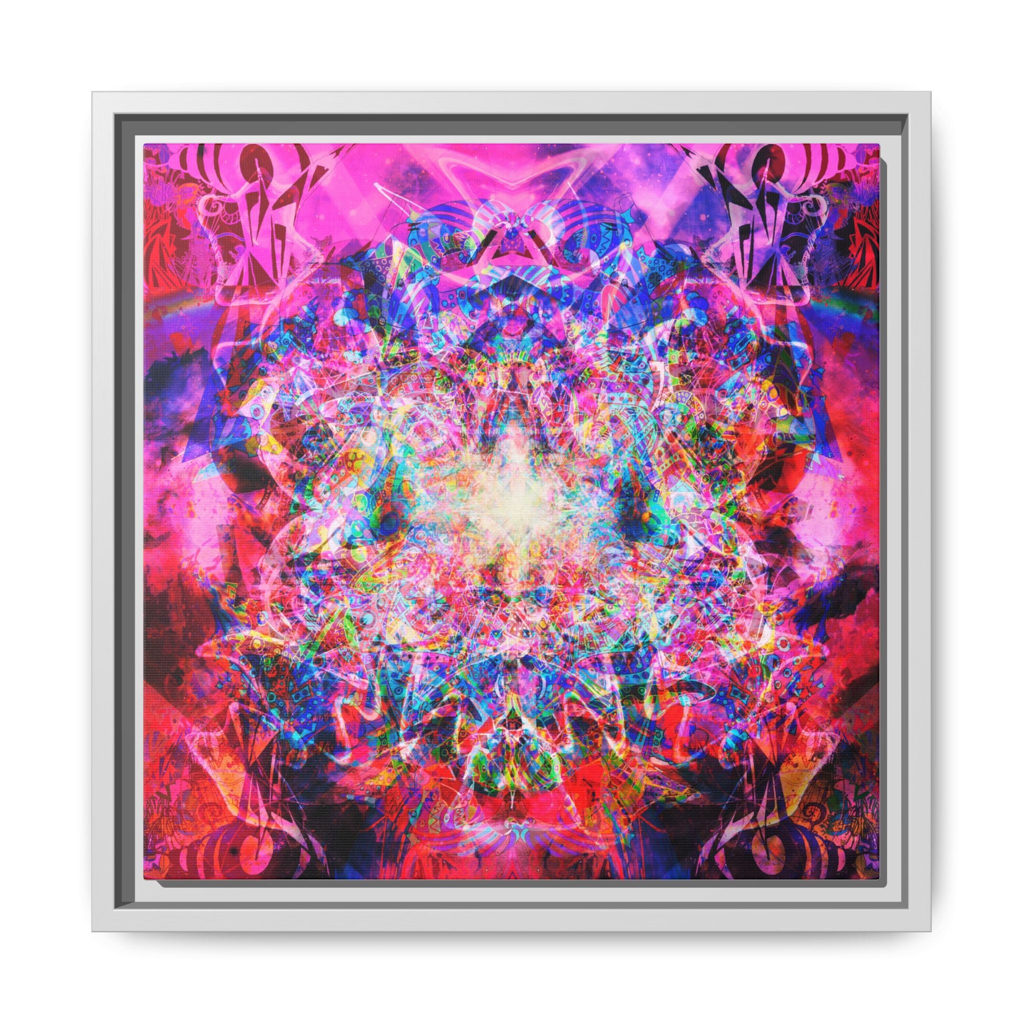 Arashaya Framed Canvas — Vibrant Psychedelic Wall Art