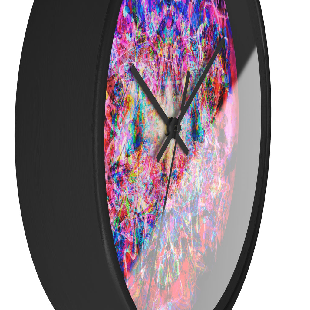 Arashaya - Psychedelic Kaleidoscope Wall Clock — Vibrant Abstract Art Timepiece