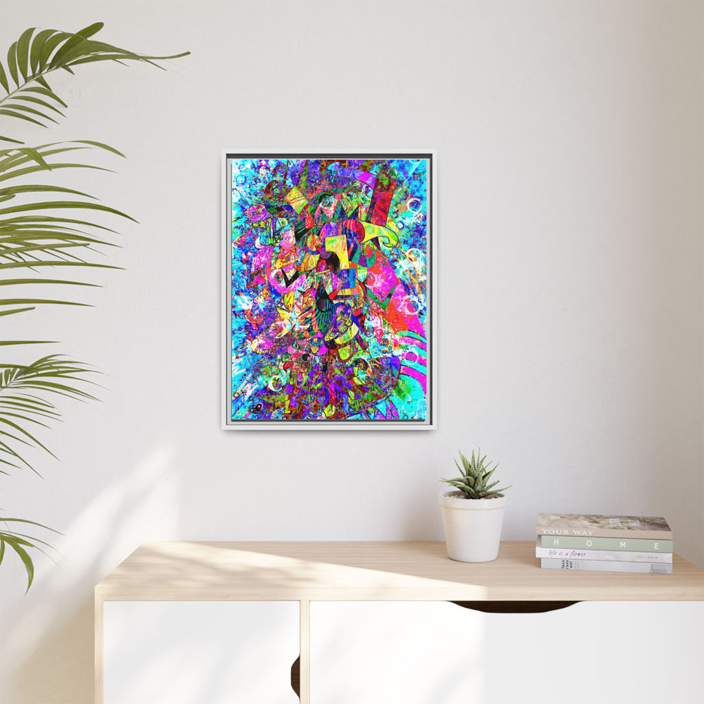 Love Monster Matte Canvas, Framed (Multi-color)