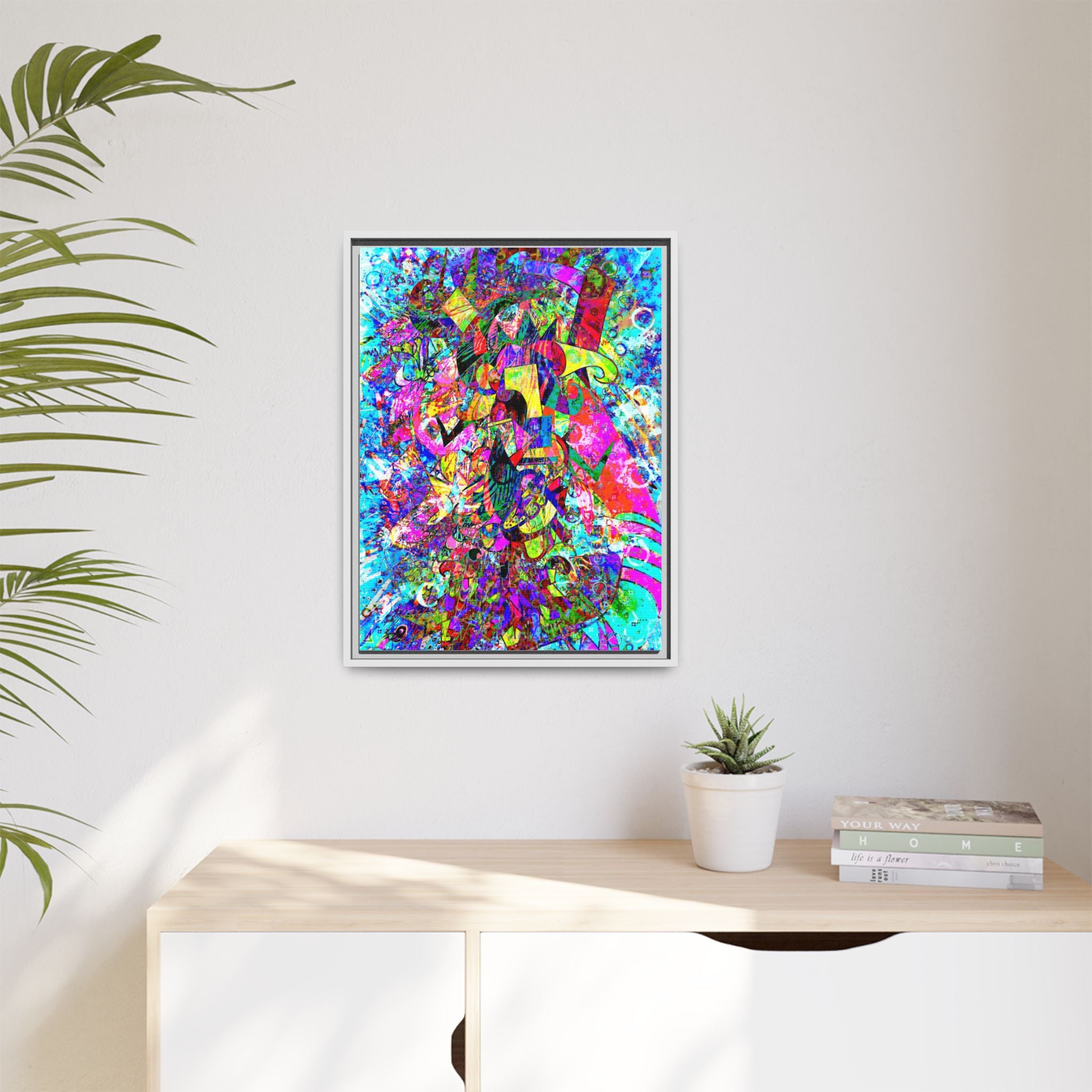 Love Monster Matte Canvas, Framed (Multi-color)