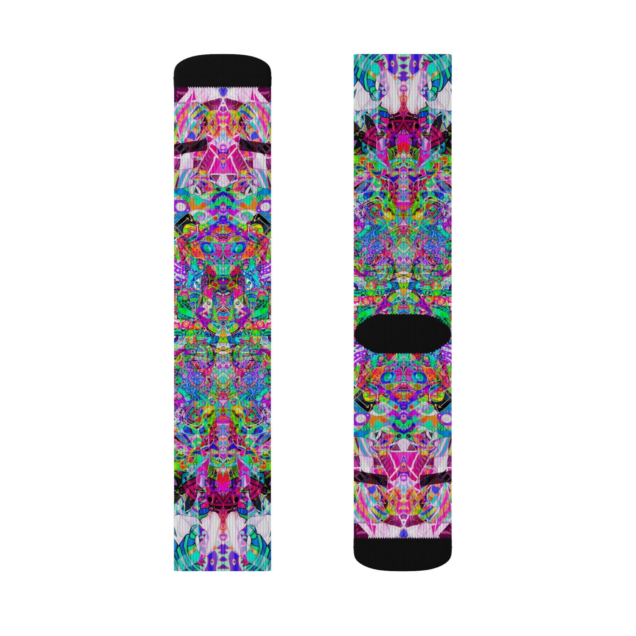 Floating Forever 2 Socks — Vibrant Tie-Dye Pattern Crew Socks