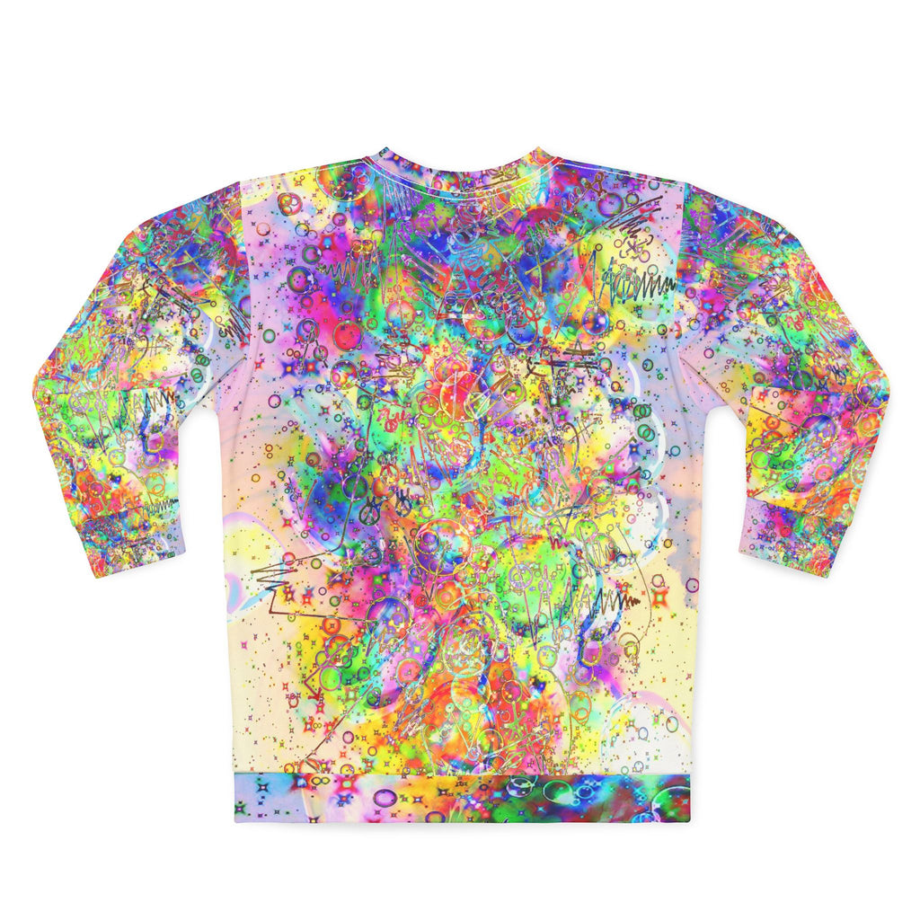 BAF Beautiful - Psychedelic Paint Splash Sweatshirt — Vibrant All-Over Print Crewneck