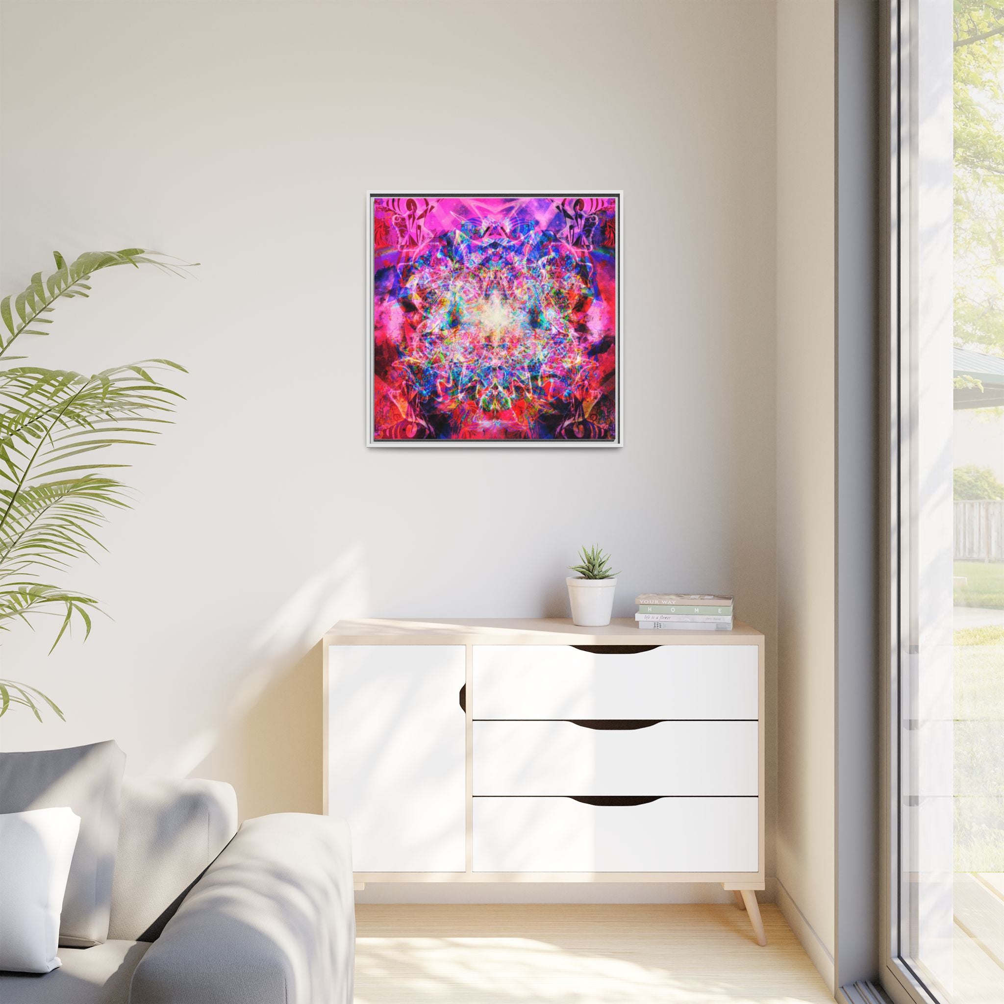 Arashaya Framed Canvas — Vibrant Psychedelic Wall Art