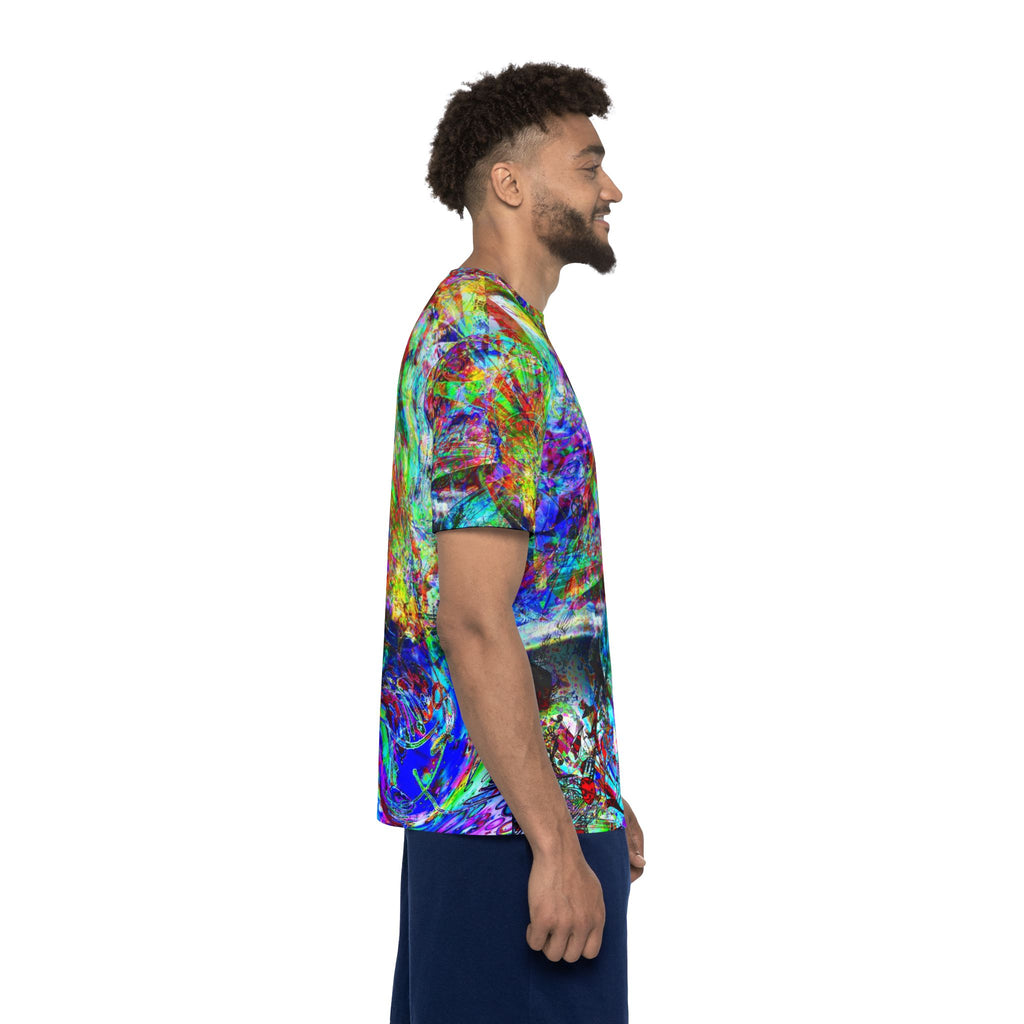 Barfing Beautifully - Abstract Neon Splash Men's Sports Jersey