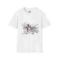 Red and Black Abstract 1 Unisex Softstyle T-Shirt