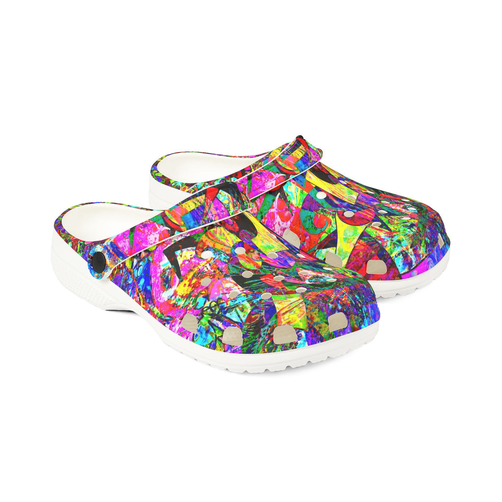 Love Monster - Colorful Abstract EVA Foam Clogs — Vibrant All-Over Print Comfort Shoes