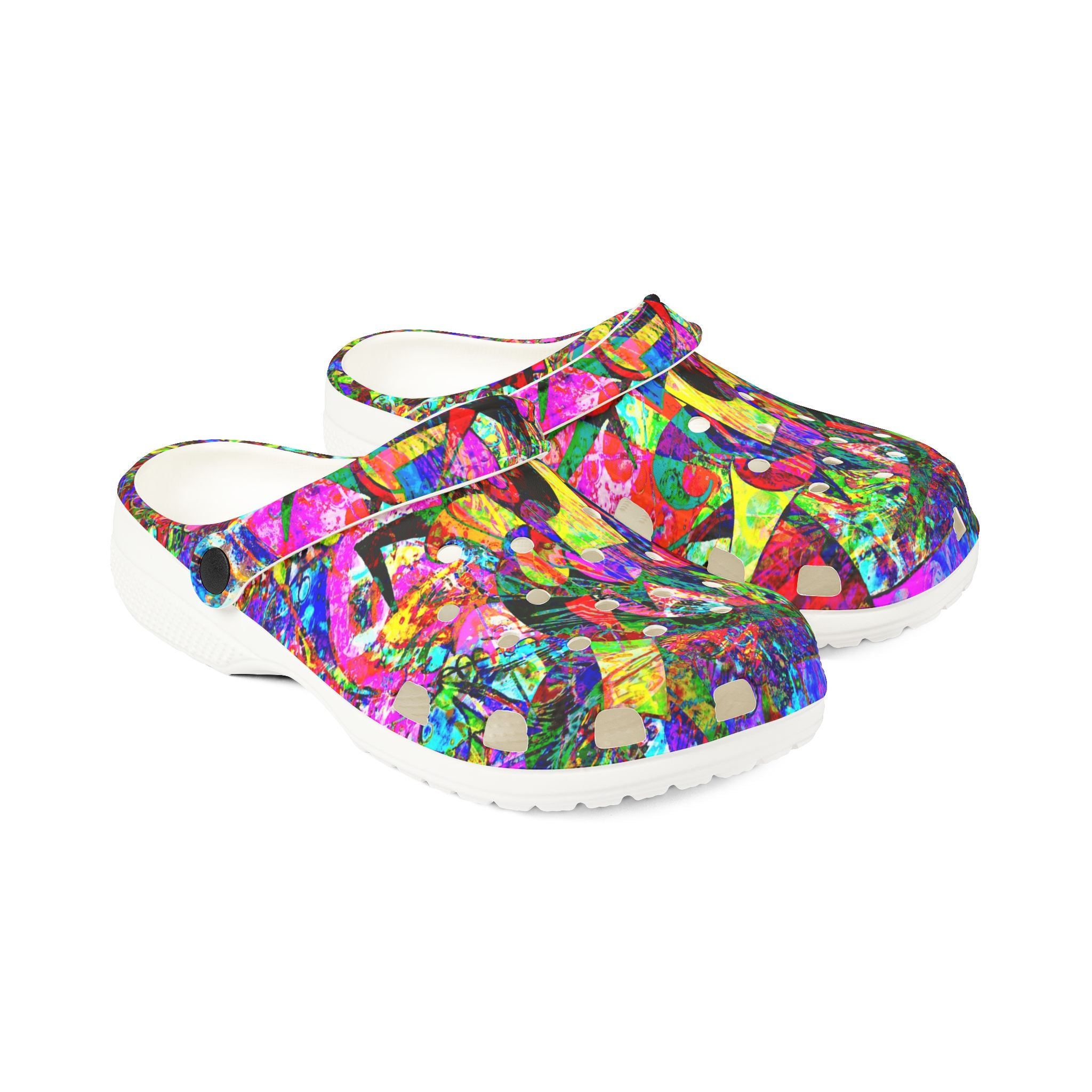 Love Monster - Colorful Abstract EVA Foam Clogs — Vibrant All-Over Print Comfort Shoes