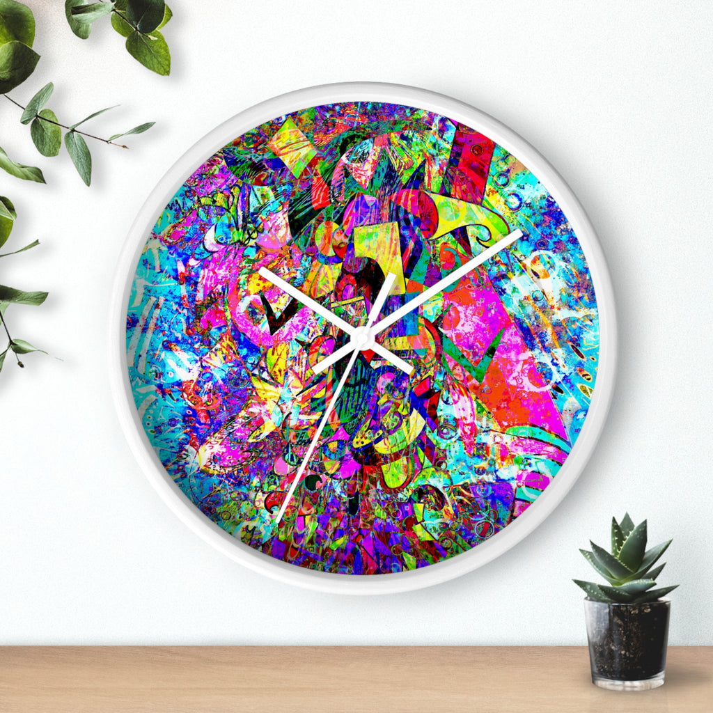 Love Monster - Psychedelic Abstract Wall Clock — Vibrant Colorful Art Clock