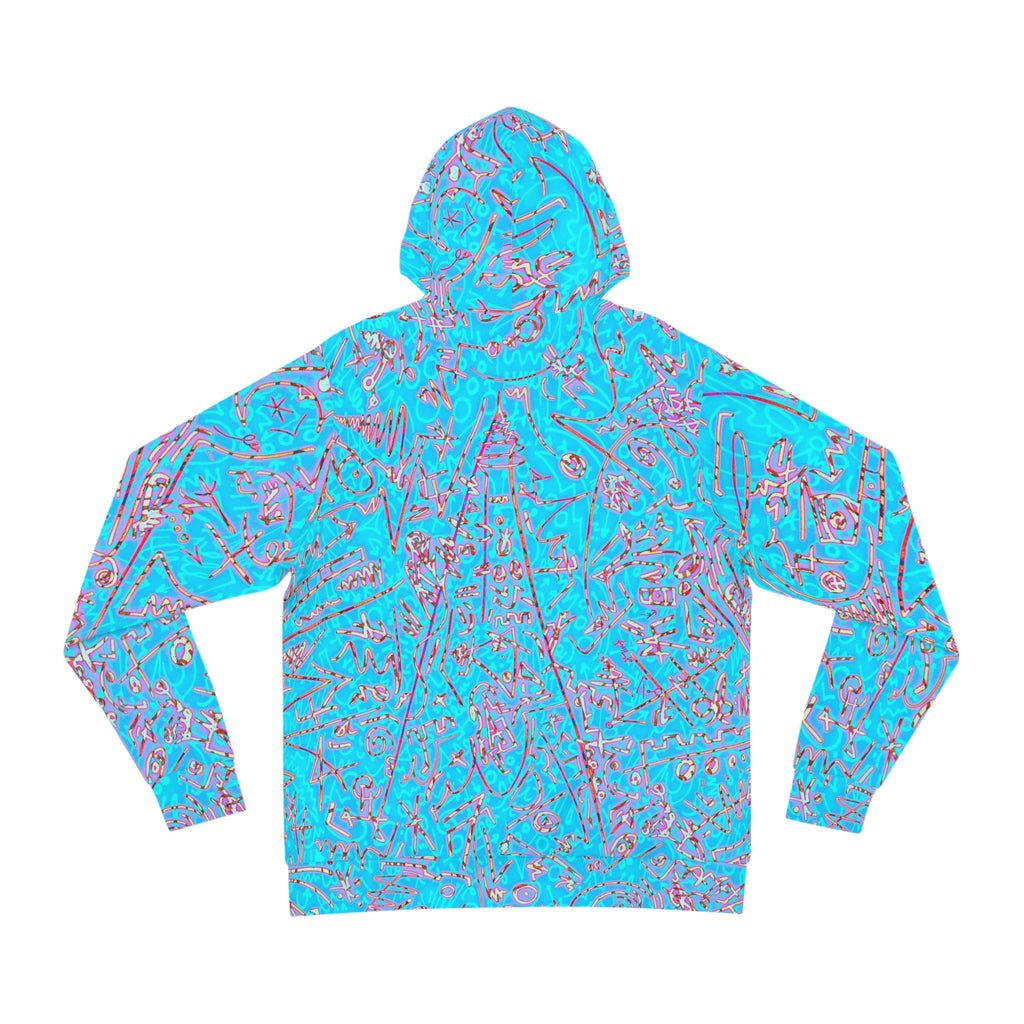 02 Blue Hoodie — All-Over Print Abstract Streetwear