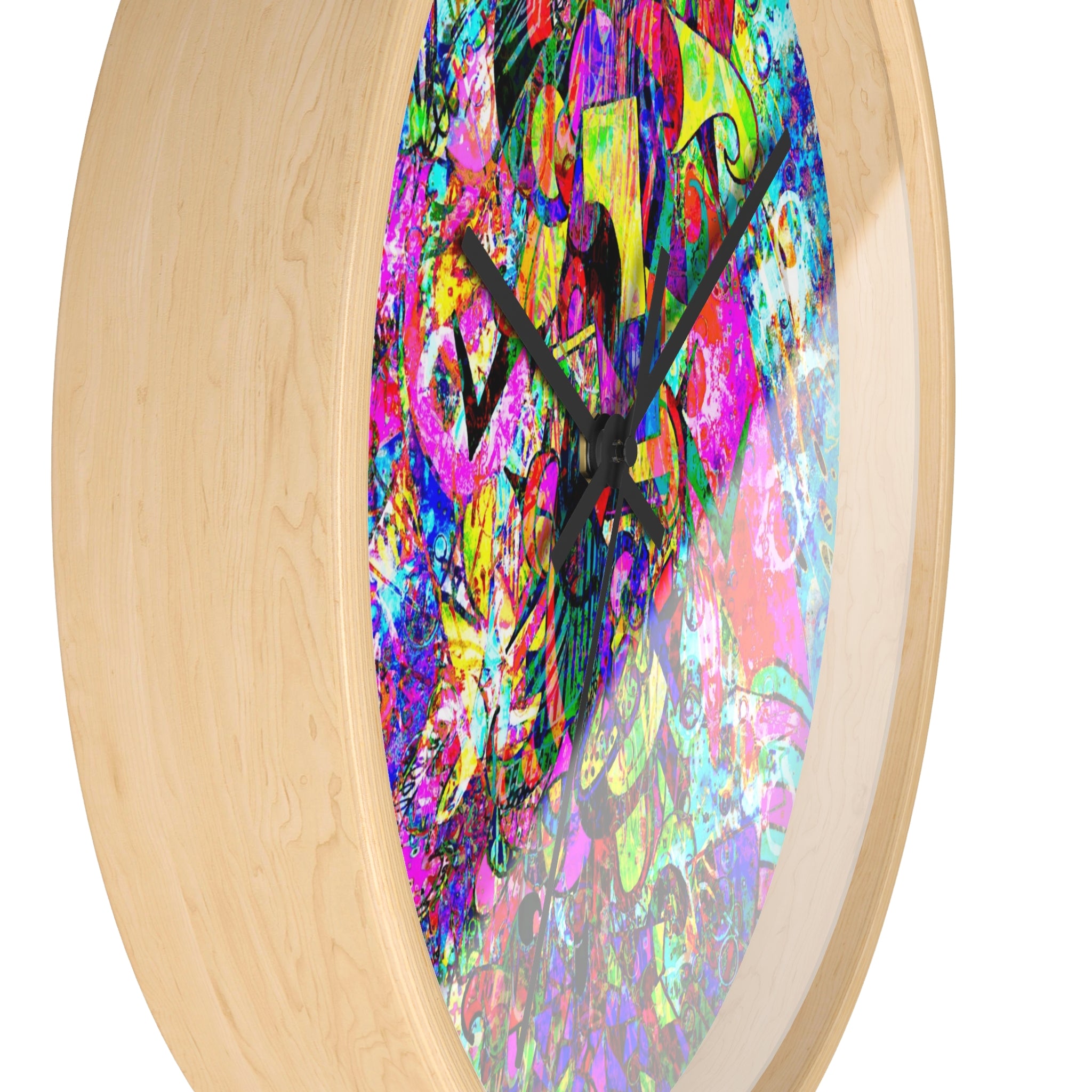 Love Monster - Psychedelic Abstract Wall Clock — Vibrant Colorful Art Clock