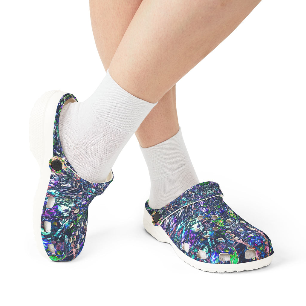 KAWABONGA - Galaxy Mosaic EVA Clogs — Printed Foam Slip-On Shoes