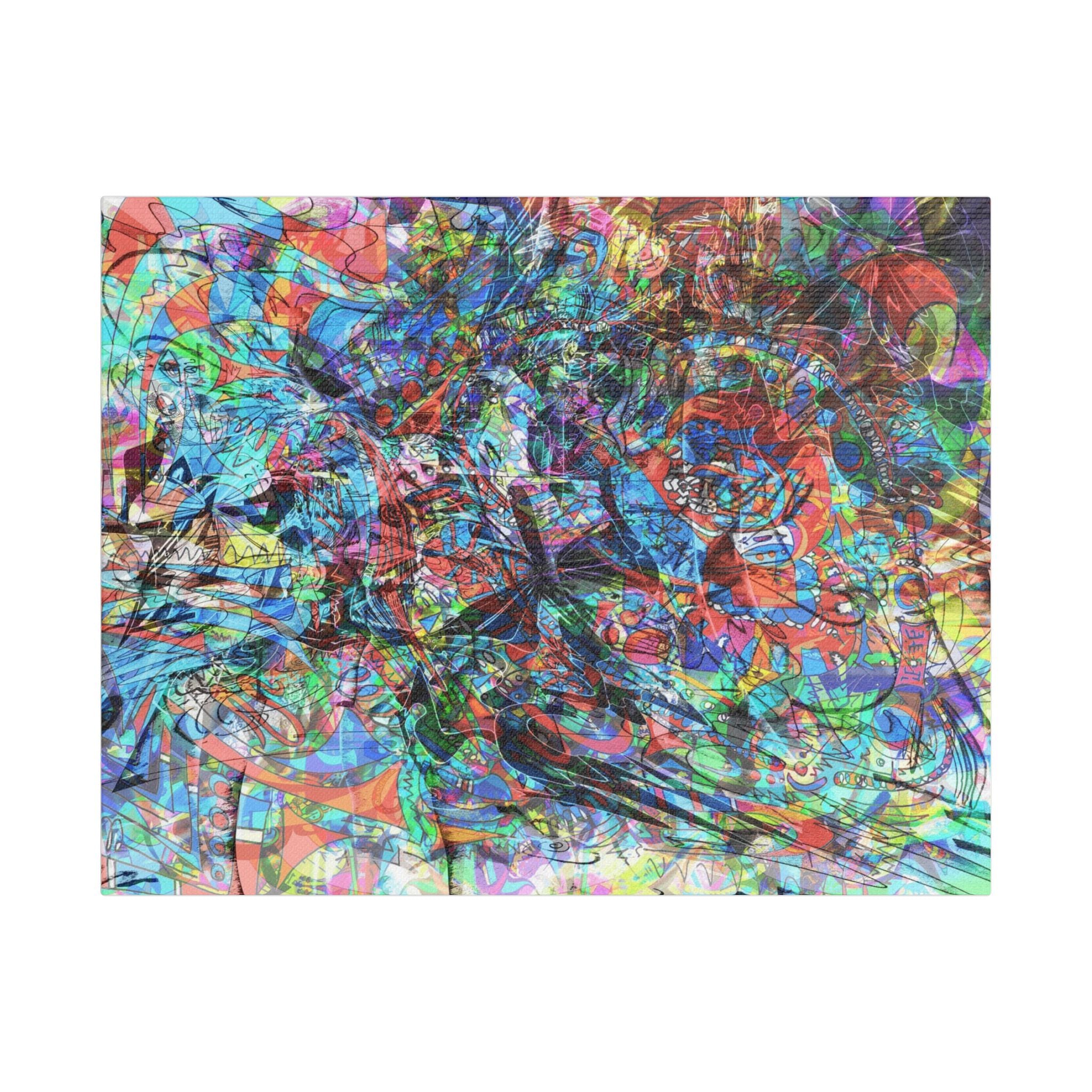 Now You're Stuck 7 Satin Canvas, Stretched