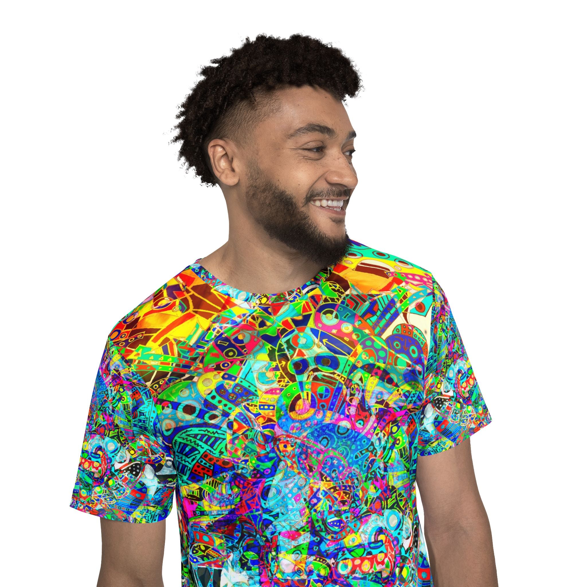 HYPERDIMENSIONAL SURFER - Psychedelic Abstract All-Over Print Sports Jersey