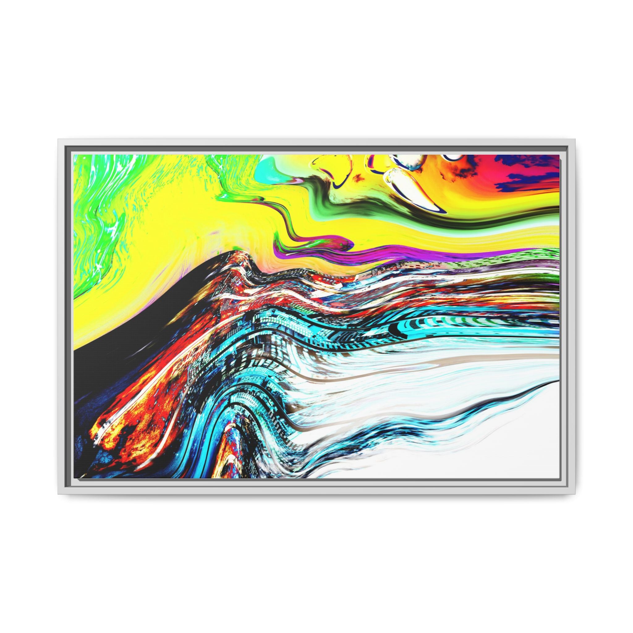 Slip And Slide Matte Canvas Framed Wall Art