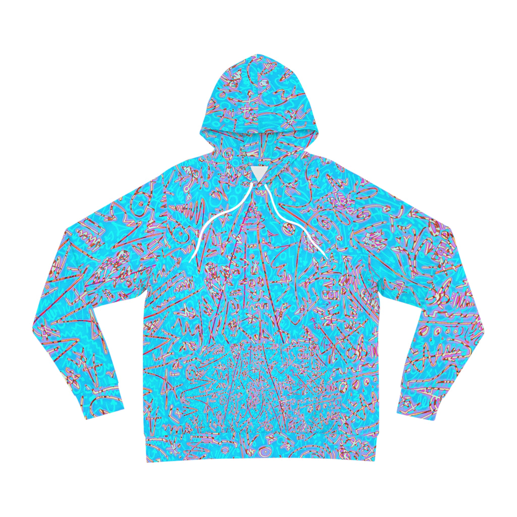 02 Blue Hoodie — All-Over Print Abstract Streetwear