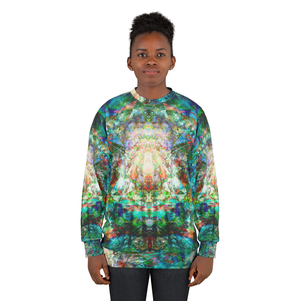 Hyperdimensional Pinball - All-Over Print Sweatshirt — Psychedelic Kaleidoscope Art Crewneck