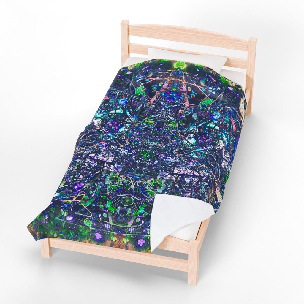 KAWABONGA Plush Blanket — Abstract Cosmic Throw