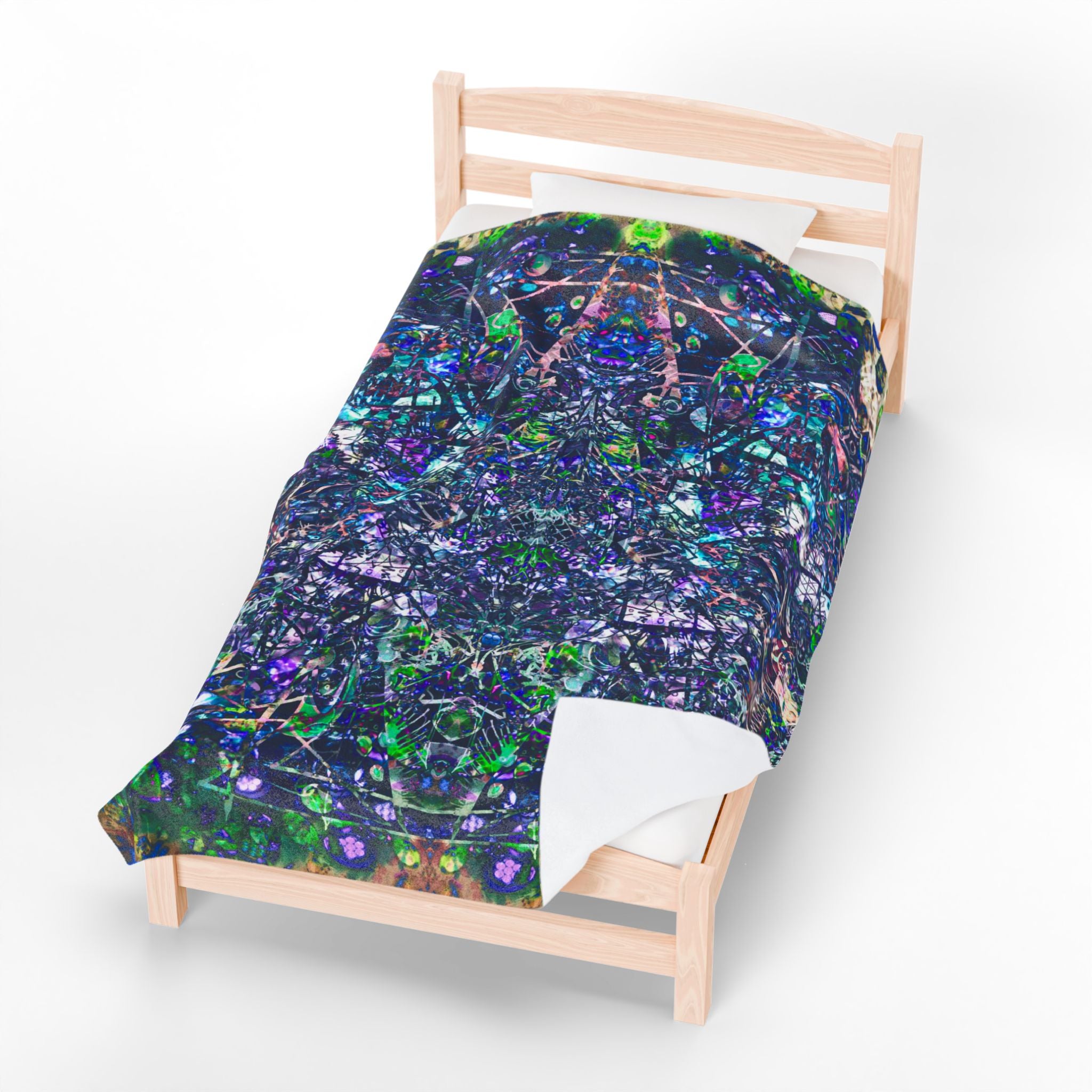KAWABONGA Plush Blanket — Abstract Cosmic Throw