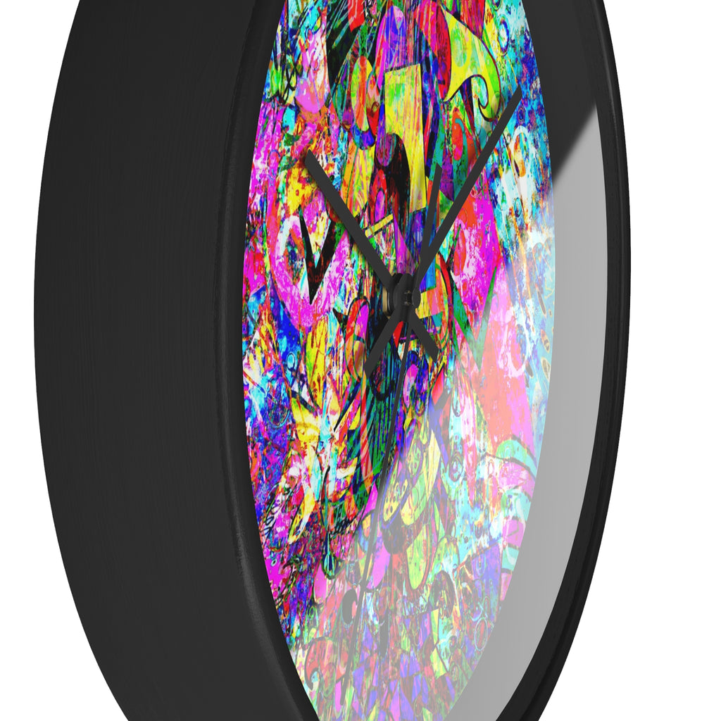Love Monster - Psychedelic Abstract Wall Clock — Vibrant Colorful Art Clock