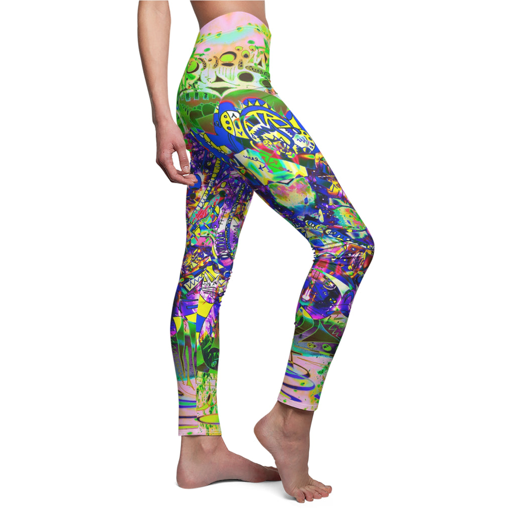 Alien Darkness 9 Leggings — Vibrant All-Over-Print Yoga Leggings