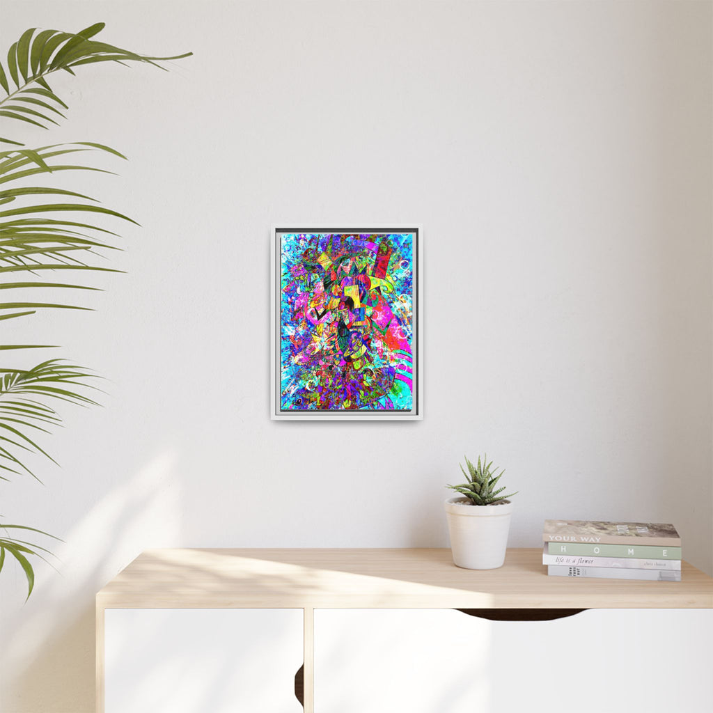 Love Monster Matte Canvas, Framed (Multi-color)
