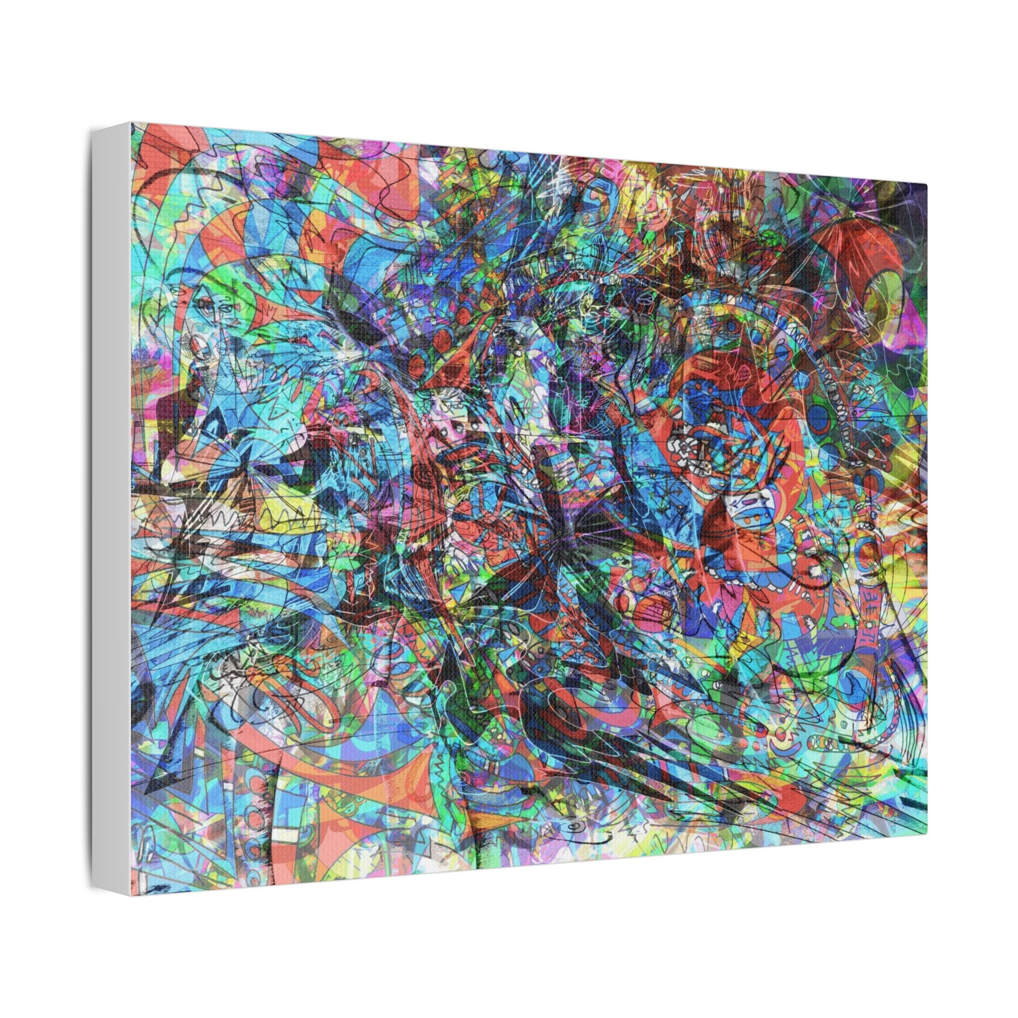 Now You're Stuck 7 Satin Canvas, Stretched