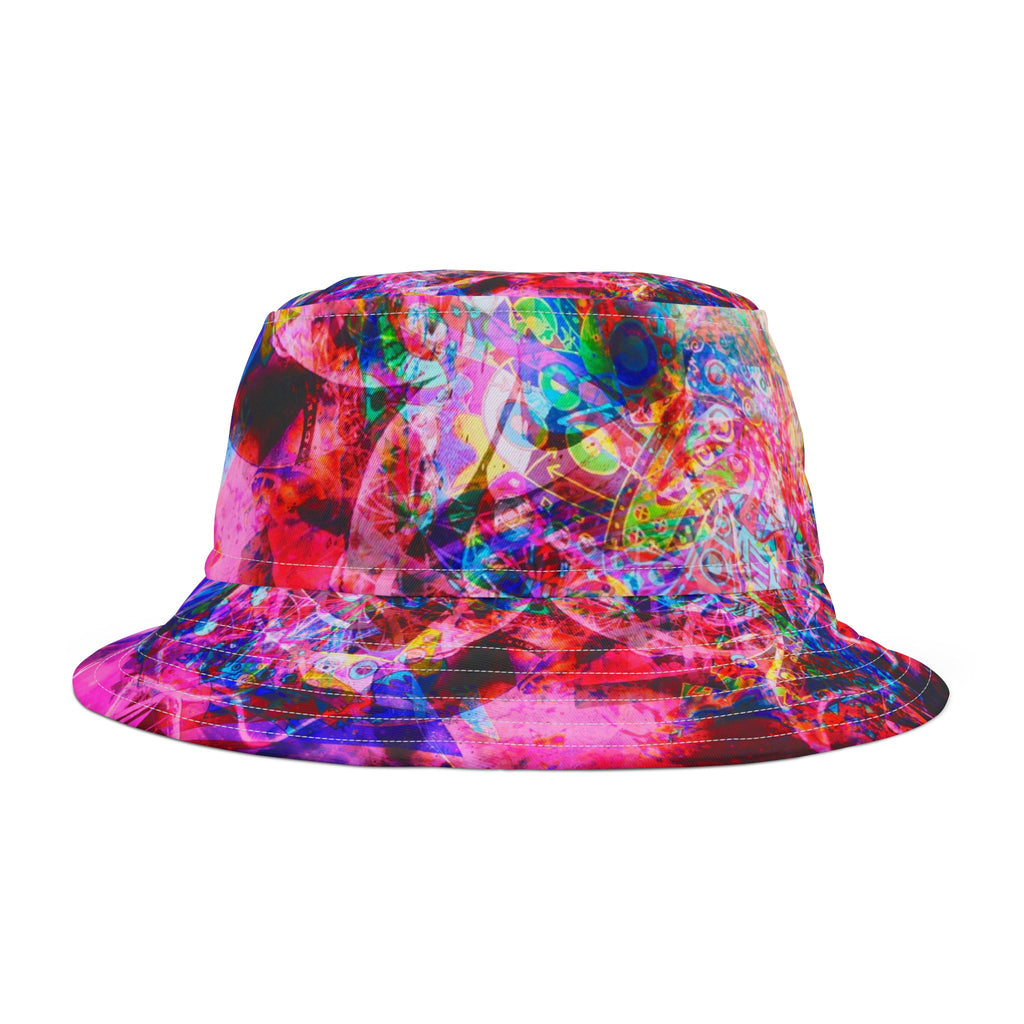 Arashaya Bucket Hat — Vibrant Abstract AOP Sun Hat