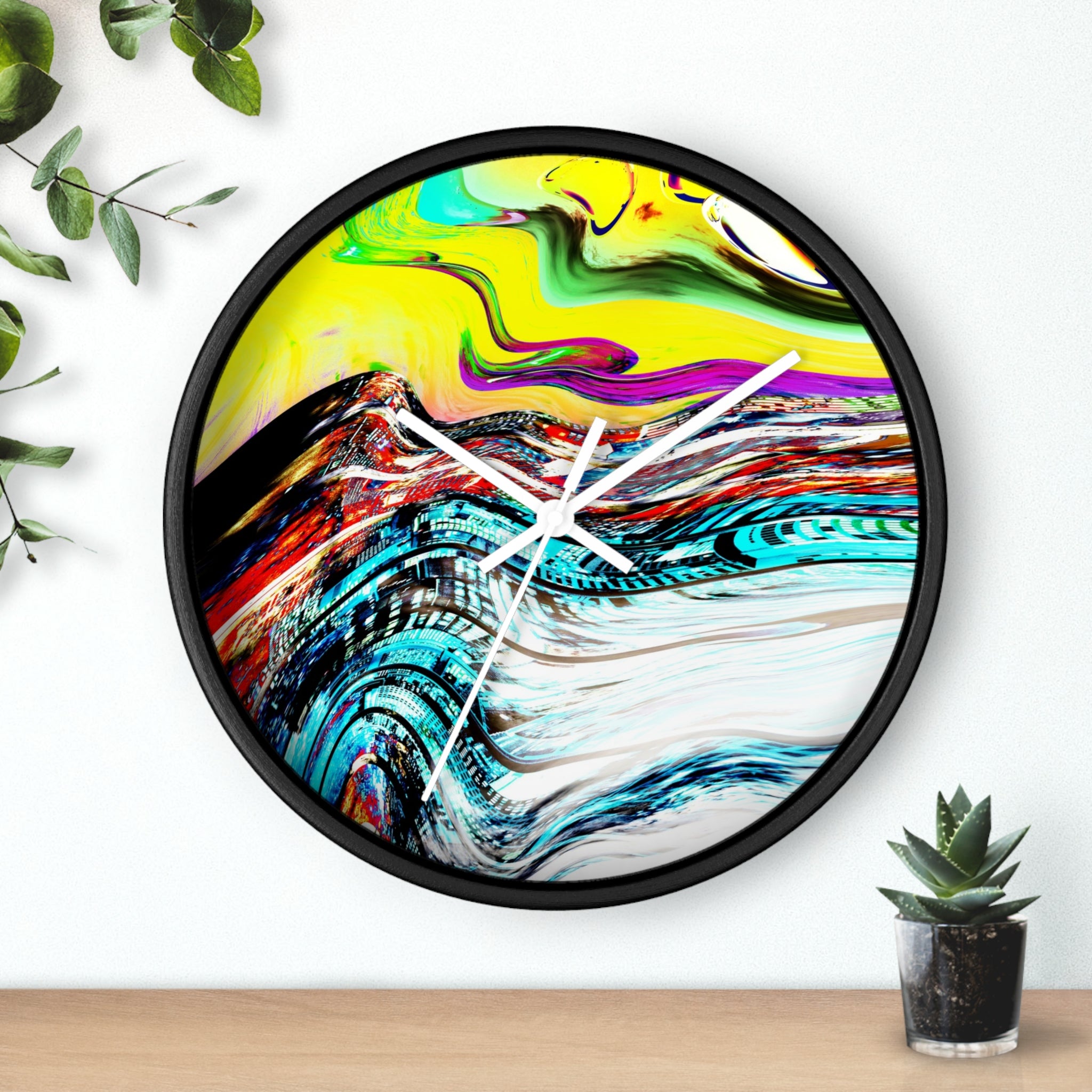 Slip And Slide Wall Clock — Colorful Modern Home Decor
