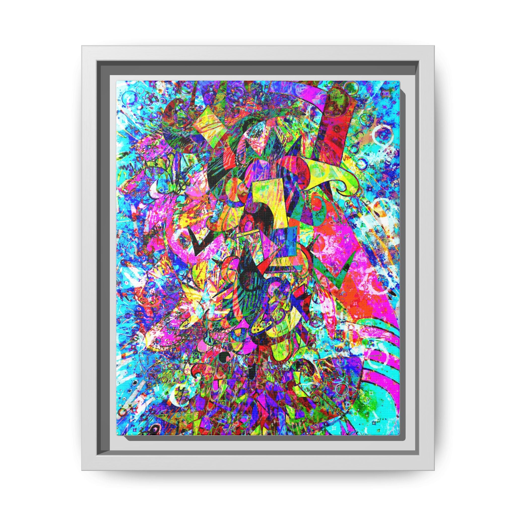 Love Monster Matte Canvas, Framed (Multi-color)