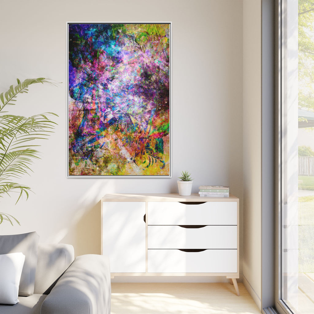 Space Shower 2 Canvas Art – Vibrant Textured Wall Décor