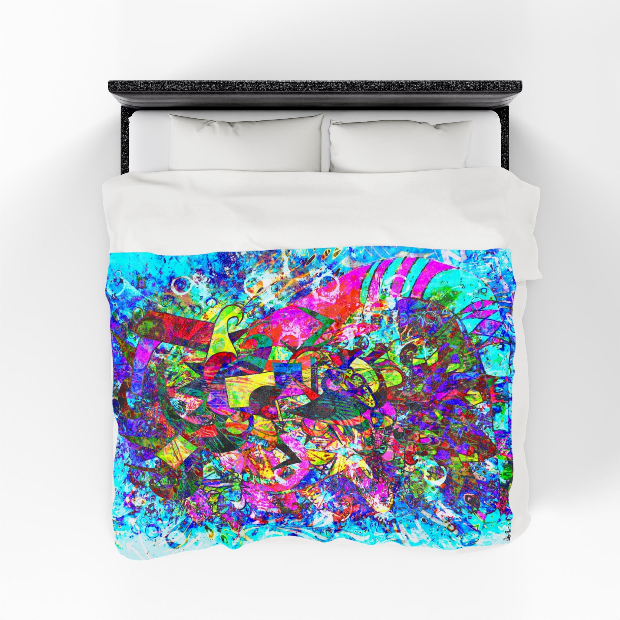 Love Monster Plush Blanket — Vibrant Psychedelic Throw for Home & Gifts