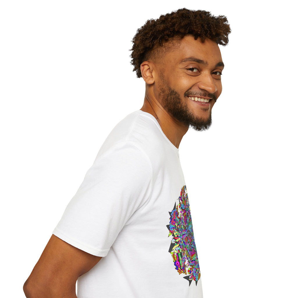 Neon Waffle Monster 12  — Colorful Abstract Floral Graphic Tee