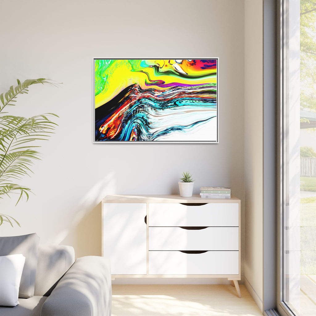 Slip And Slide Matte Canvas Framed Wall Art