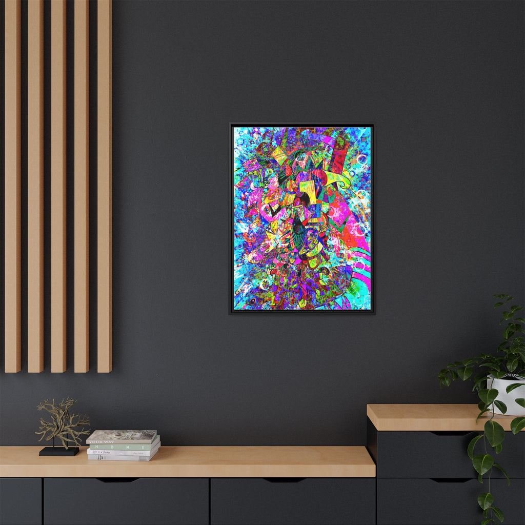 Love Monster Matte Canvas, Framed (Multi-color)