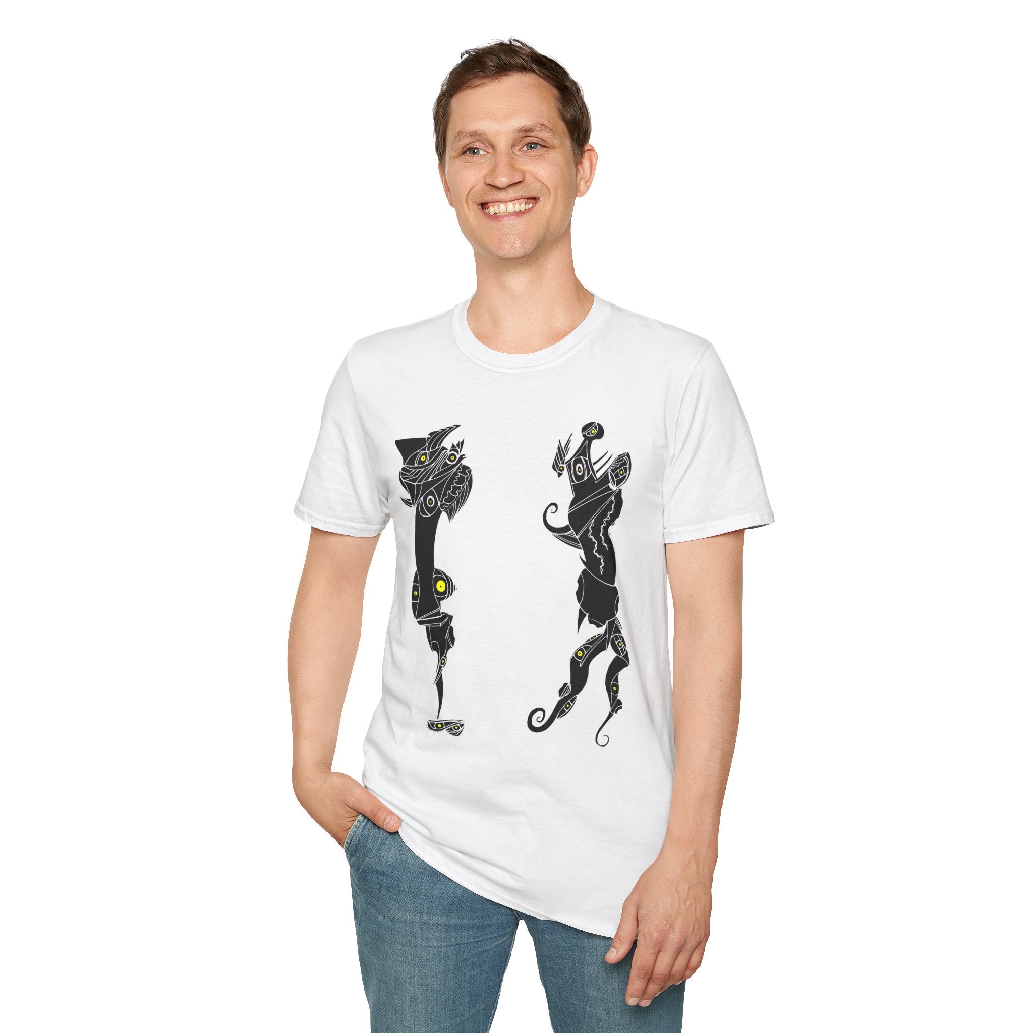 Watching Picasso's Golf Swing T-Shirt — Minimalist Surreal Graphic Tee
