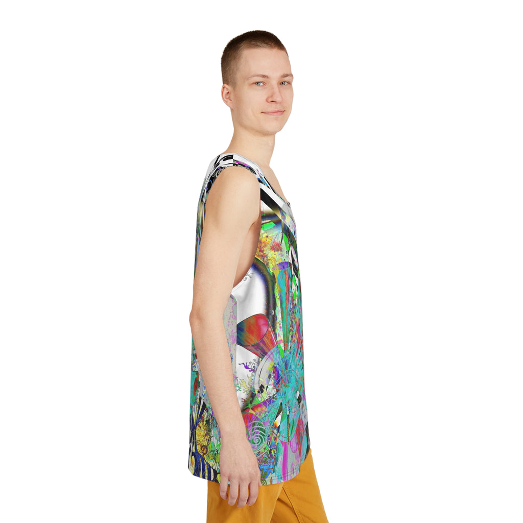 Abstract Floral Explosion Tank — All-Over Print Men's Tank Top