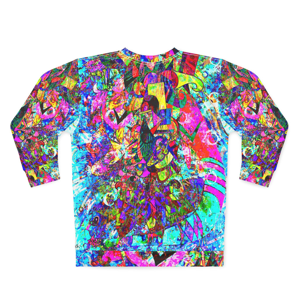 Love Monster - Psychedelic Abstract All-Over Print Sweatshirt — Vibrant Colorful Art Crewneck
