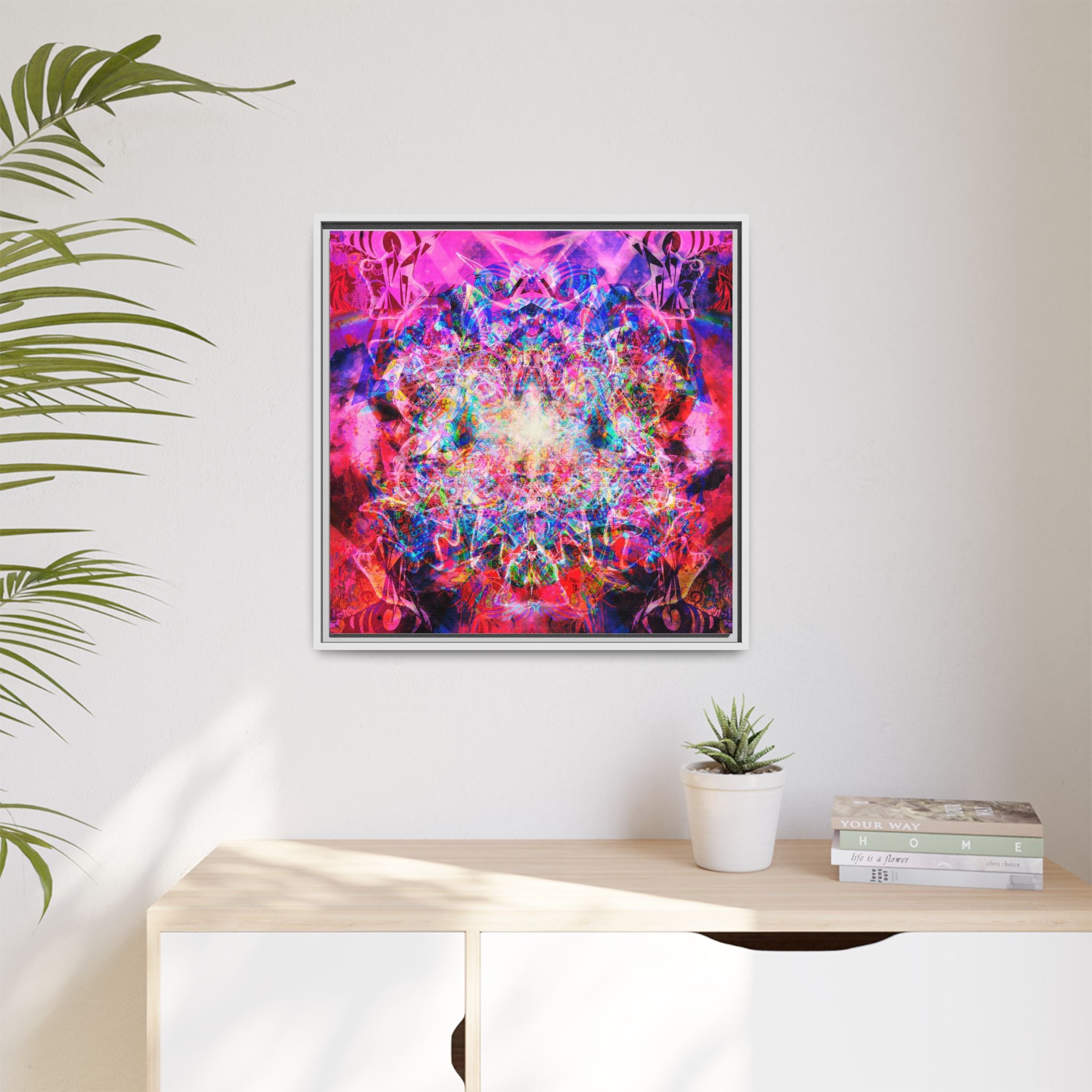 Arashaya Framed Canvas — Vibrant Psychedelic Wall Art