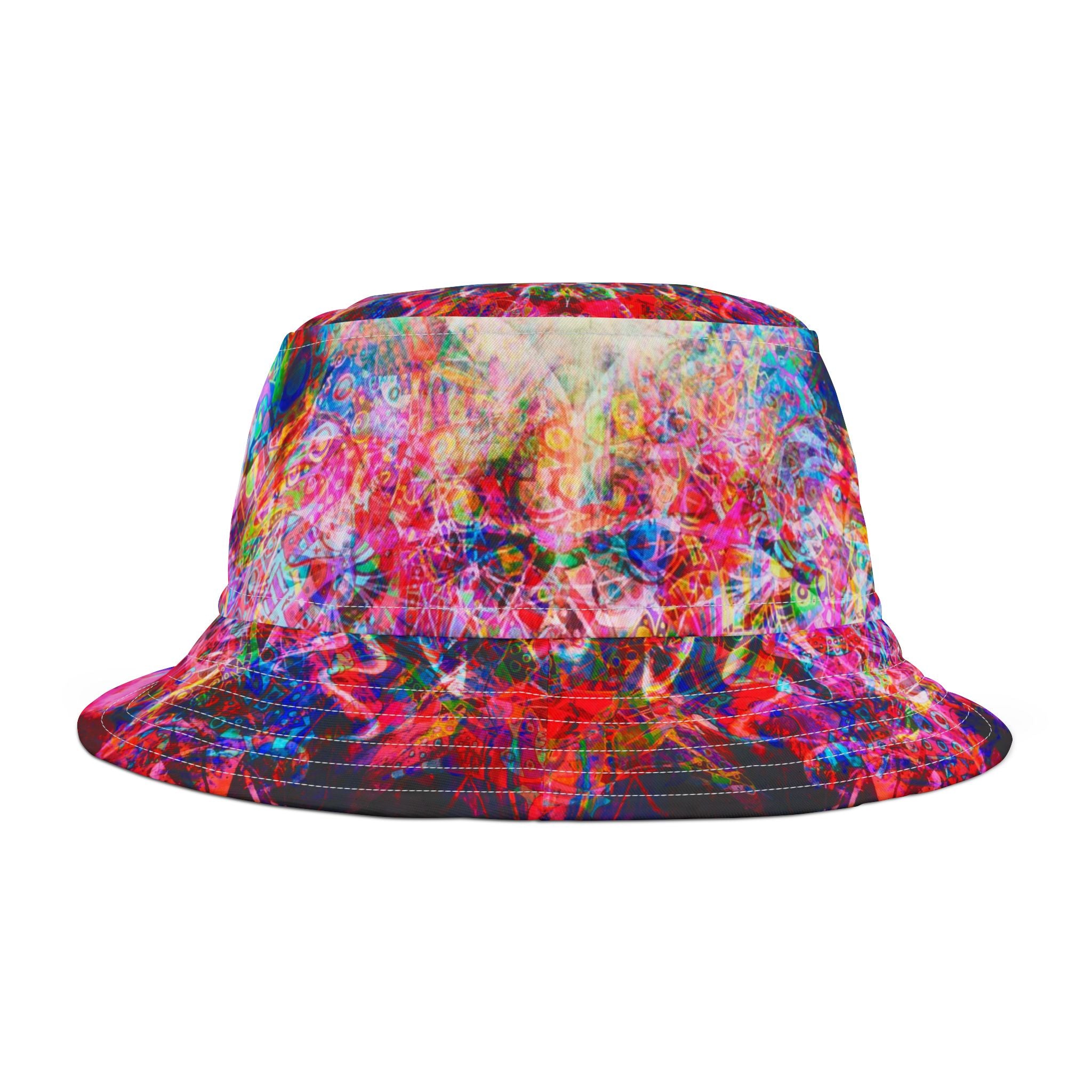 Arashaya Bucket Hat — Vibrant Abstract AOP Sun Hat