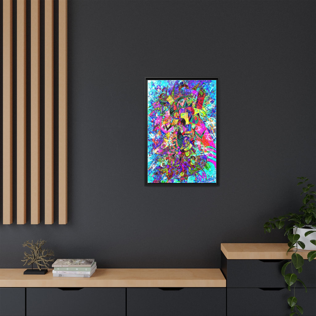 Love Monster Matte Canvas, Framed (Multi-color)