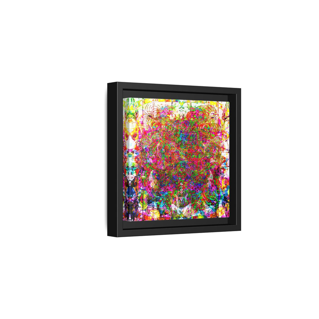 Neon Swirl Party Extravaganza Canvas Art — Vibrant Kaleidoscope Wall Print