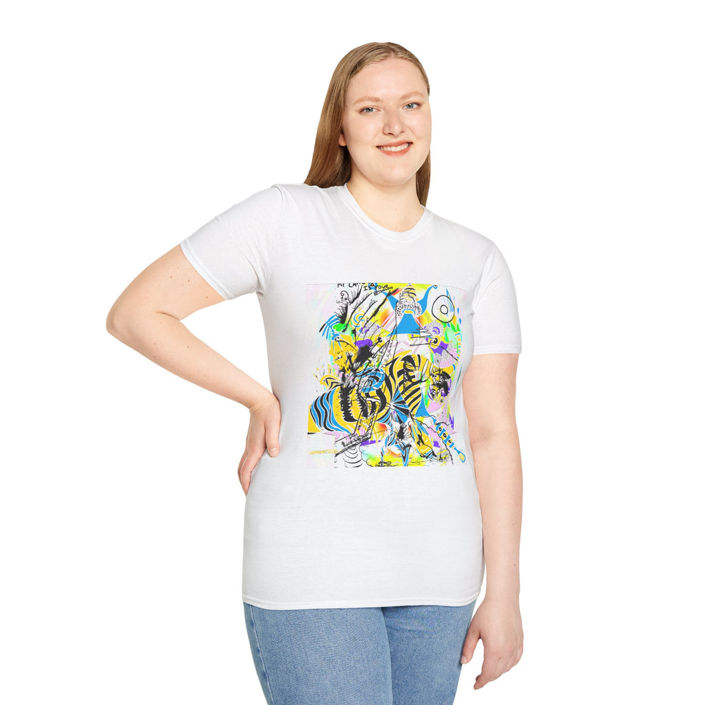 My Language Is Your Beingness And The Portal Is Open T-Shirt — Colorful Abstract Graphic Tee