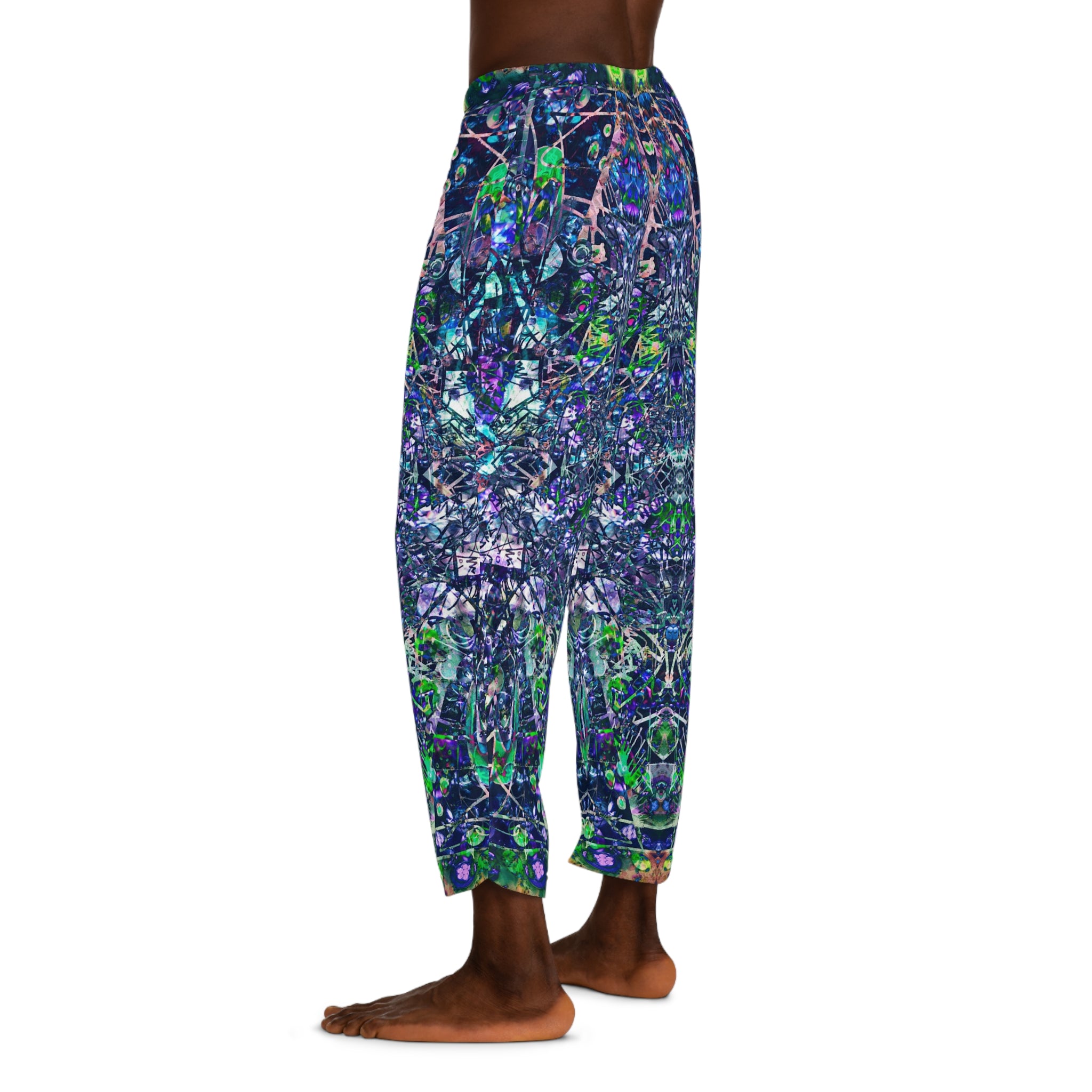 KAWABONGA - Psychedelic Kaleidoscope Pajama Pants – Men's All-Over Print Loungewear