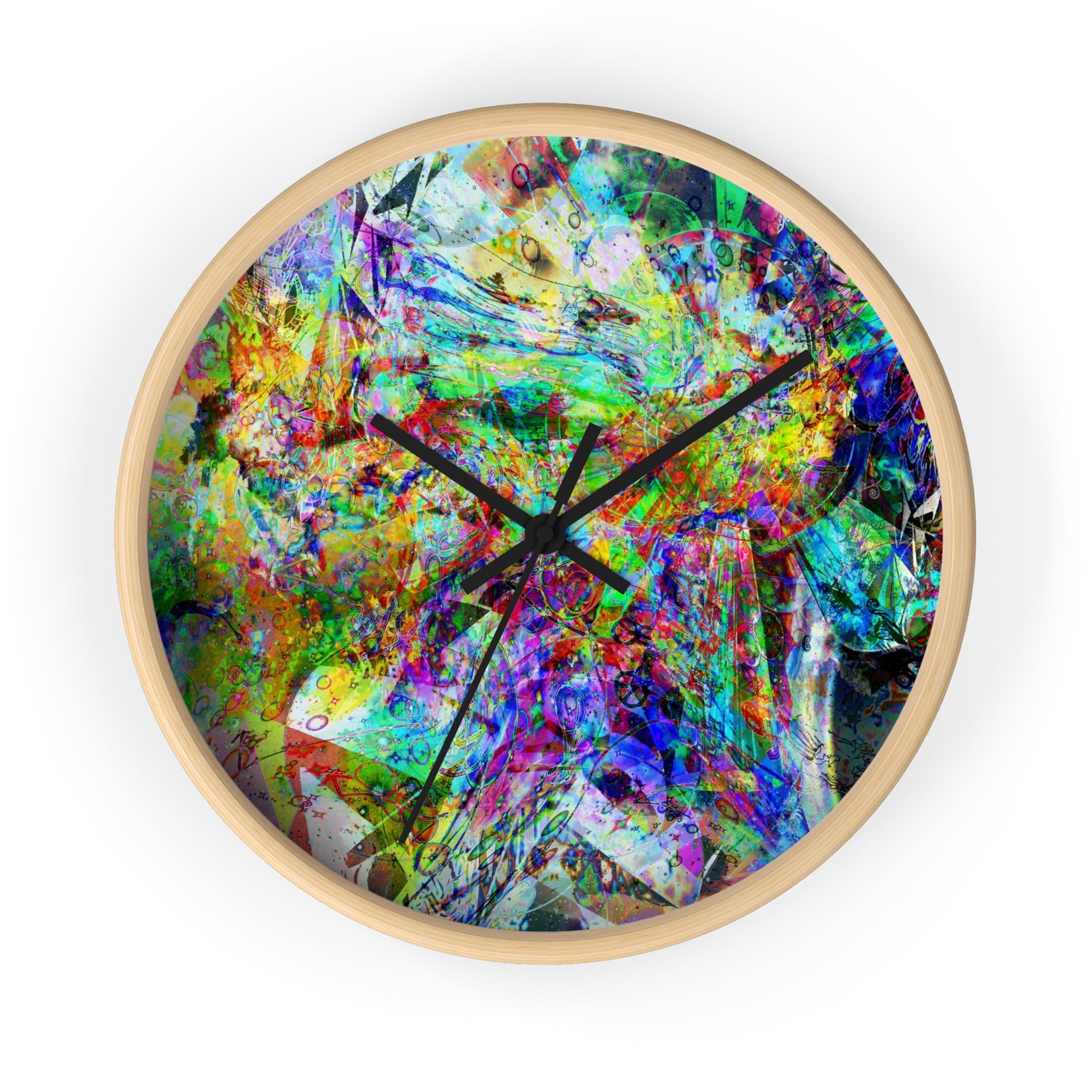 Barfing Beautifully Wall Clock — Colorful Art Timepiece